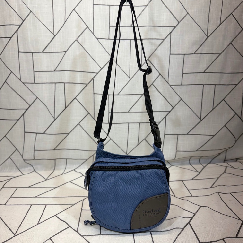 OverLand Equipment Crossbody Bag Small Blue Nylon Travel Organizer Messenger
